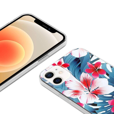 Etui Crong Flower Case do iPhone 12 Mini Kolorowe Plecki Kwiaty Kobiece 03