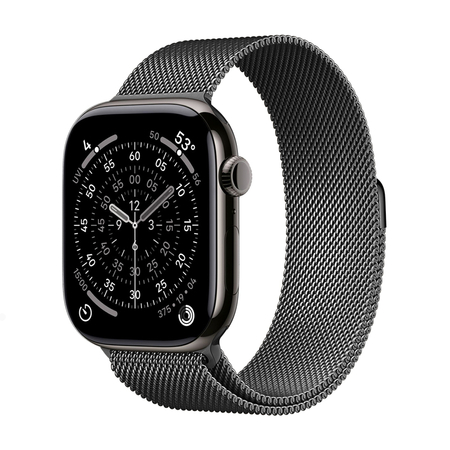 Crong Milano Steel - Stainless Steel Strap for Apple Watch 38/40/41/42 mm (Graphite)