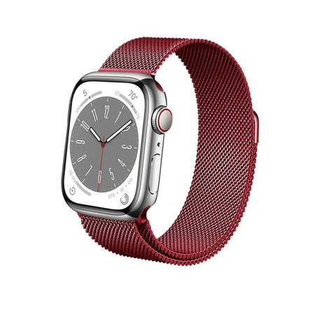 Crong Milano Steel - Βραχιόλι Milano για Apple Watch 40/41/42 mm (κόκκινο)