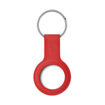 Etui Crong Silicone Case with Key Ring do Apple AirTag 1/2 Silikonowy Brelok Czerwony