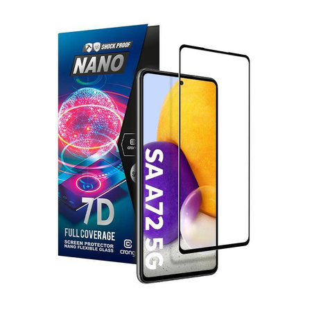 Crong 7D Nano Flexible Glass - nerozbitné 9H hybridní sklo pro celou obrazovku Samsung Galaxy A72