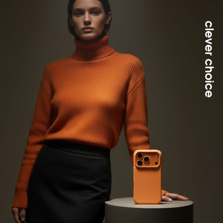 Crong Color Cover Magnetic - Etui MagSafe iPhone 17 Pro (pomarańczowy)