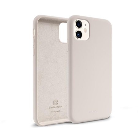 Etui do iPhone 11 Crong Color Cover Silikonowy Case Ochronny Kamienny Beż