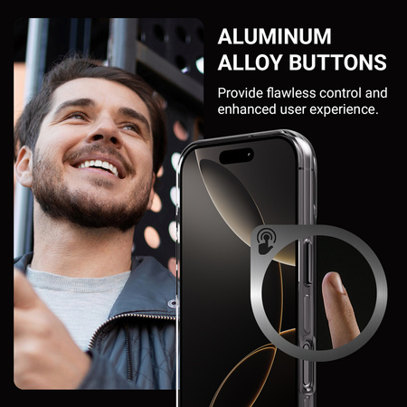 Crong Clear MAG Pro - калъф MagSafe за iPhone 16 Pro (черен)