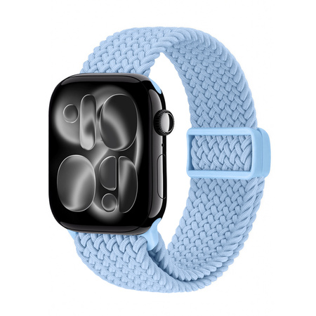 Crong Wave Band - Pletený řemínek pro Apple Watch 38/40/41/42 mm (nebesky modrá)