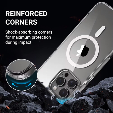 Crong Clear MAG Cover - калъф MagSafe за iPhone 16 Plus (прозрачен)
