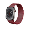 Crong Milano Steel – Bransoleta mediolańska do Apple Watch 38/40/41/42 mm (czerwony)
