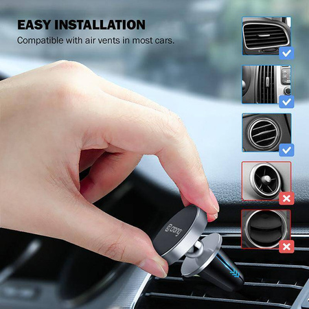 Crong Magnetic Smart Car Holder - Magnetische Autohalterung für Handy (schwarz)