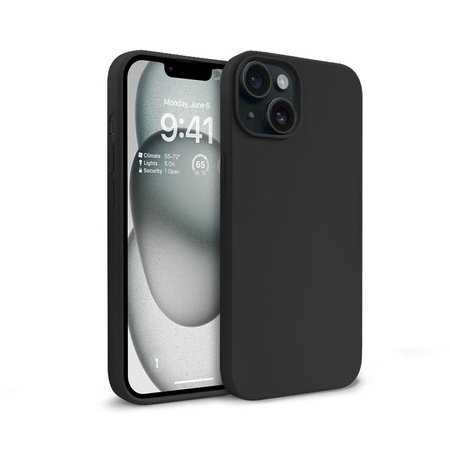 Crong Color Cover - Custodia per iPhone 15 (Nero)