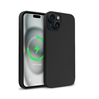 Crong Color Cover Magnetic - Θήκη MagSafe για iPhone 15 Plus (μαύρο)