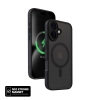 Crong Hybrid Frost MAG Cover - Case with MagSafe for iPhone 16 (Black)