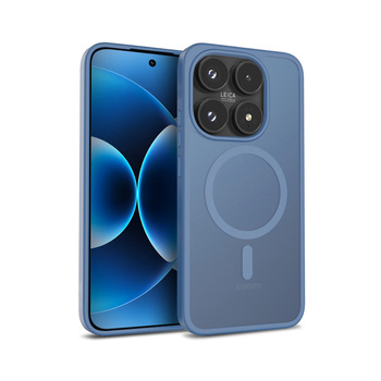 Crong Hybrid Matte Magnetic - Funda MagSafe para Xiaomi 17 (azul)