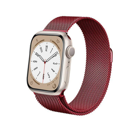 Crong Milano Steel - Ανοξείδωτο λουράκι για Apple Watch 38/40/41 mm (κόκκινο)