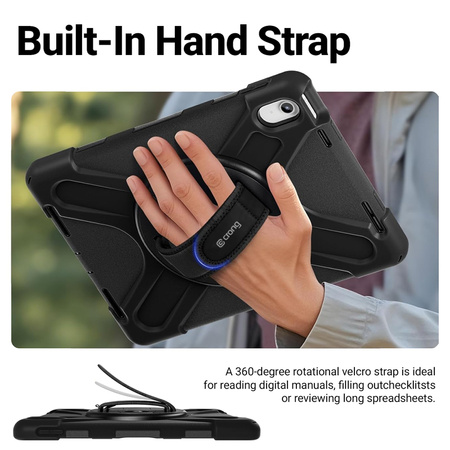 Crong Defender Plus - Obrněné pouzdro pro iPad Air 11" M3 (2025) / M2 (2024) (černá)