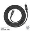 Kabel USB C Lightning Crong Armor Link Szybkie Ładowanie MFi 1.5m Czarny