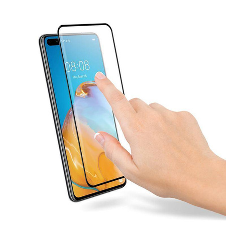Szkło Hartowane do Huawei P40 Crong 3D Armour Glass 9H Ochronne na Cały Ekran + Ramka Instalacyjna