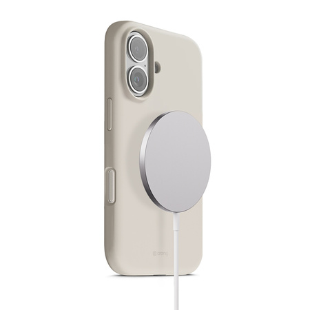 Crong Color Cover Magnetic - калъф MagSafe за iPhone 17 (бежов)