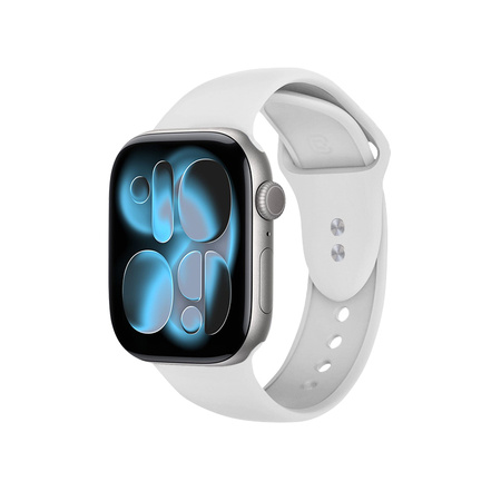 Pasek Crong Liquid do Apple Watch 42/41/40/38 mm Biały Silikonowy