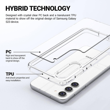 Etui Crong Crystal Shield Cover do Samsung Galaxy S23 Przezroczyste Plecki