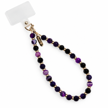 Crong Phone Charm Purple Agate – dragonne de téléphone avec agate naturelle