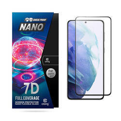 Crong 7D Nano Flexible Glass - Μη εύθραυστο υβριδικό γυαλί 9H για ολόκληρη την οθόνη του Samsung Galaxy S21+