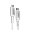 Kabel USB C Crong Armor Link Szybkie Ładowanie 1.5m 60W PD 3A Przewód Biały