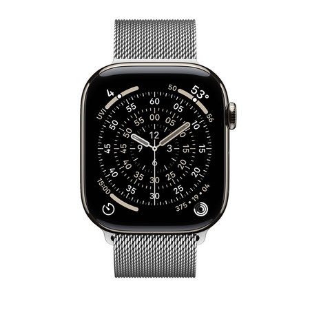Crong Milano Steel - Stainless Steel Strap for Apple Watch 44/45/46/49 mm (Silver)