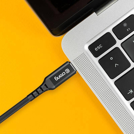 Crong Armor Link - Cable USB-C a USB-C de 60 W, 3 A, 25 cm (negro)