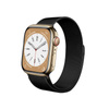 Crong Milano Steel - Milanaisearmband für Apple Watch 44/45/46/49 mm (schwarz)