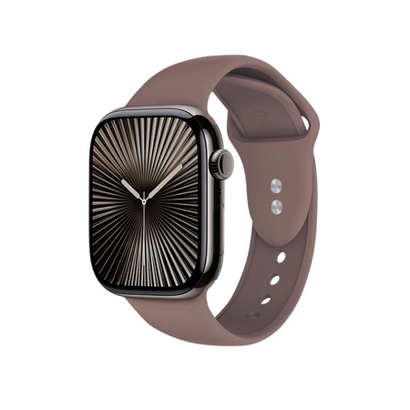 Pasek Crong Liquid do Apple Watch 49/46/45/44 mm Brązowy Silikonowy