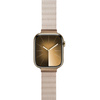 Crong Eclipse - Magnetisches Lederarmband für Apple Watch 38/40/41/42 mm (Beige)