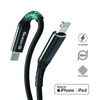 Crong Armor Link - Καλώδιο MFi από USB-C σε Lightning με πλέξη 150cm (μαύρο)