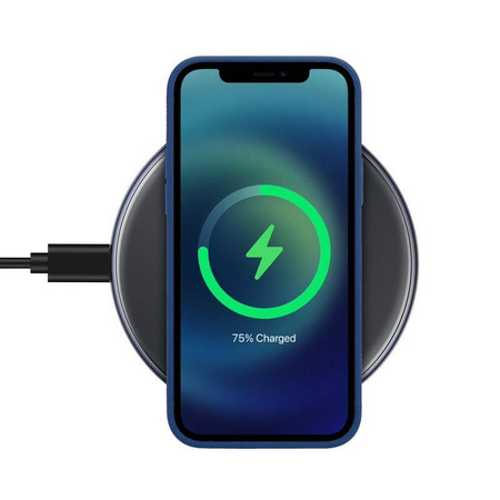 Crong PowerSpot gyors vezeték nélküli töltő – alumínium 15 W-os USB-C Qi vezeték nélküli töltő edzett üveg borítással (árnyékfekete)