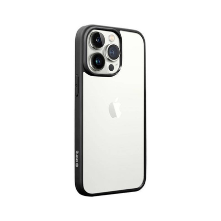 Etui Przezroczyste do iPhone 13 Pro Max Crong Clear Cover Case Bezbarwny z Czarną Ramką