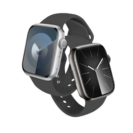 Pasek Crong Liquid do Apple Watch 49/46/45/44 mm Grafitowy Silikonowy