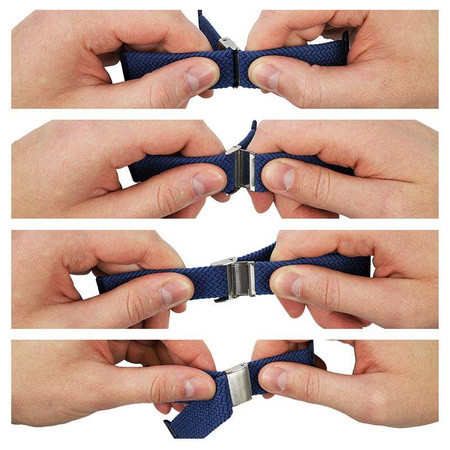 Crong Wave Band – Cinturino intrecciato per Apple Watch 38/40/41/42 mm (blu)