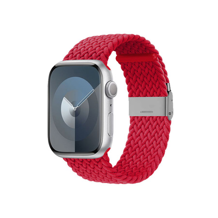 Crong Wave Band – Pleciony pasek do Apple Watch 38/40/41 mm (czerwony)