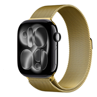 Bransoleta Crong Milano Steel do Apple Watch 49/46/45/44 mm Złota Pasek