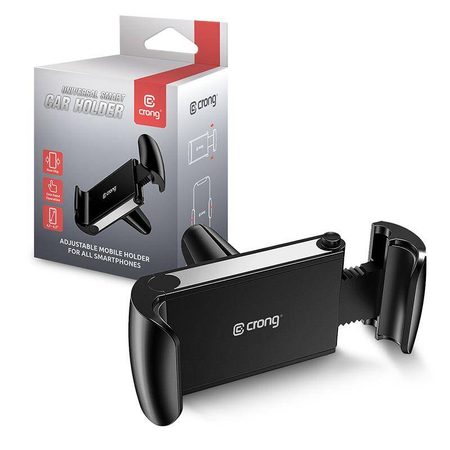 Crong Universal Smart Car Holder - univerzální držák do auta pro 4"-6,5" telefon (černý)