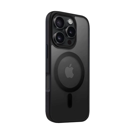 Crong Hybrid Frost MAG Cover - Pouzdro s MagSafe pro iPhone 16 Pro Max (černé)