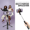 Crong SelfieGo Lite - Kompakter Selfie-Stick mit Bluetooth-Stativ (schwarz)