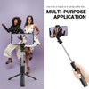 Crong SelfieGo Lite - Compact selfie stick Bluetooth τρίποδο (μαύρο)