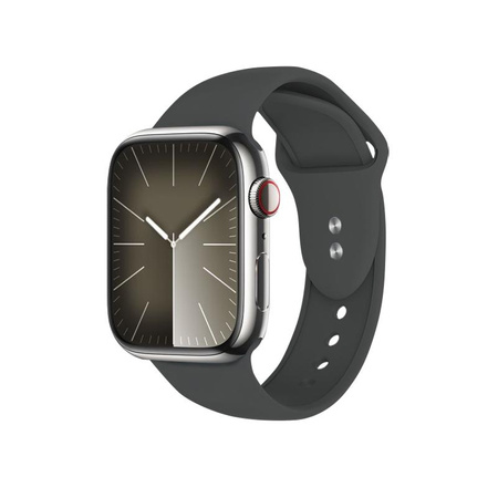 Pasek Crong Liquid do Apple Watch 49/46/45/44 mm Grafitowy Silikonowy