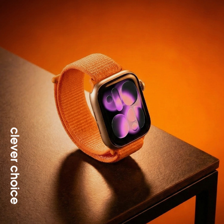 Crong Nylon - Cinturino Sportivo per Apple Watch 38/40/41/42 mm (Arancione Tropicale)