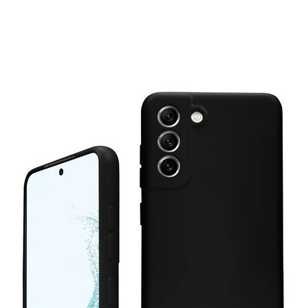 Crong Color Cover - Θήκη σιλικόνης για Samsung Galaxy S22 (μαύρο)