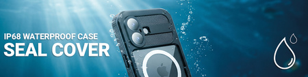 Crong Seal Cover - IP68 Waterproof Case for iPhone 16 Pro (Marine)
