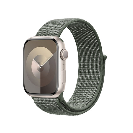 Curea sport Crong Nylon pentru Apple Watch 44/45/46/49 mm (verde militar)