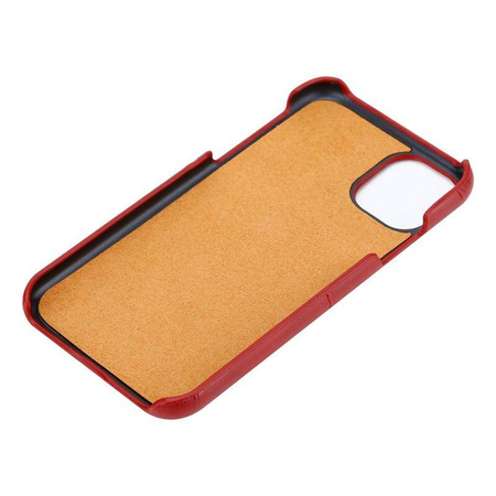 Etui Crong Neat Cover do iPhone 11 Pro Skórzane Czerwone z Kieszeniami