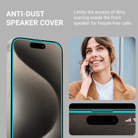 Szkło Crong EasyShield do iPhone 16 / 15 Hartowane 9H z Aplikatorem 2szt