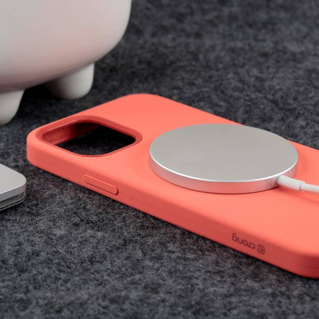 Crong Color Cover Magnetic - Etui iPhone 12 / iPhone 12 Pro MagSafe (koralowy)